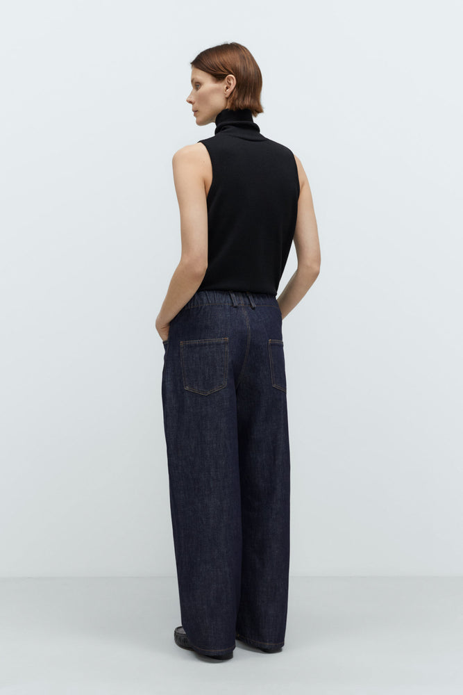 Cordera DENIM STRAIGHT PANTS - Indigo