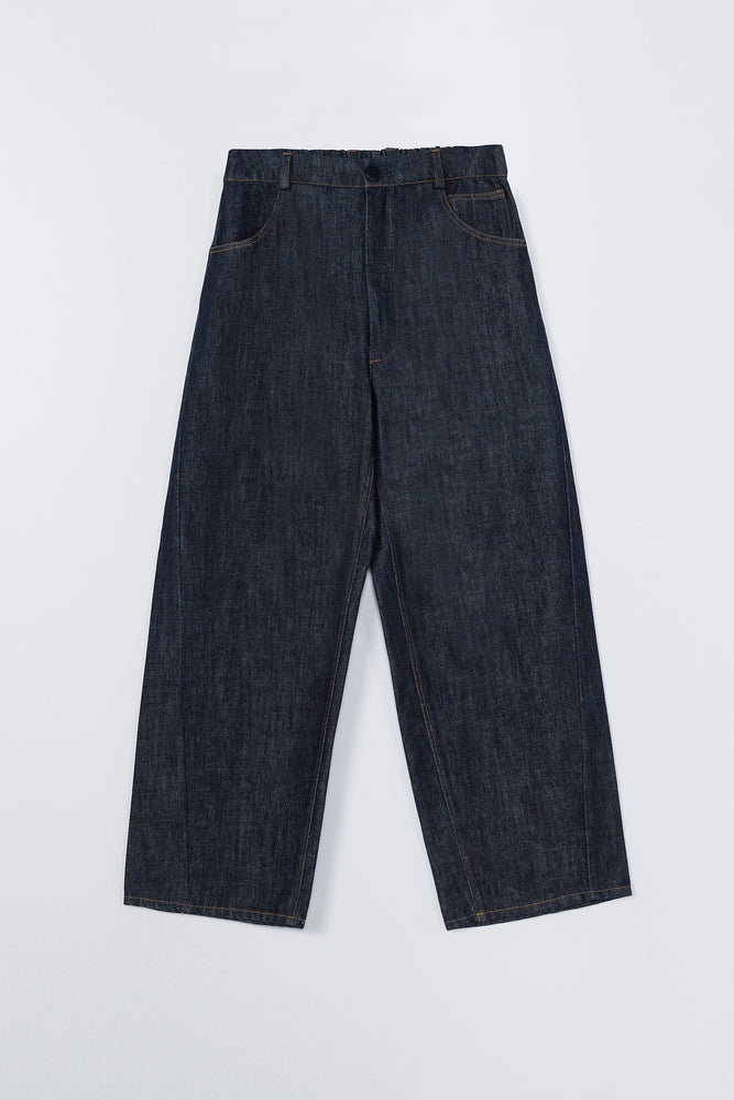Cordera DENIM STRAIGHT PANTS - Indigo