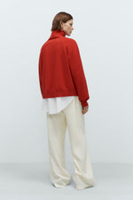 Cordera MERINO WOOL BUTTONED SWEATER - Red
