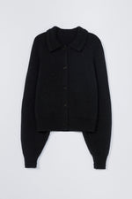 Cordera MERINO WOOL COLLAR CARDIGAN - Anthracite