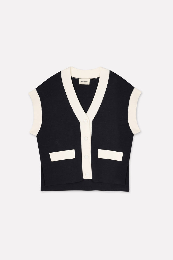 Collectors Club Kite cardigan - Navy/Ecru