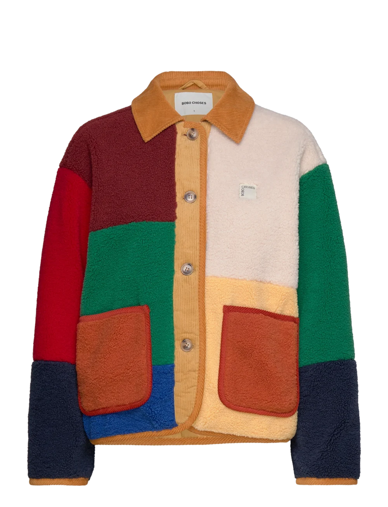 Bobo Choses Color Block sheepskin jacket