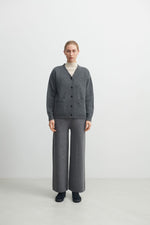 FUB Lambswool Cardigan Grey Melange