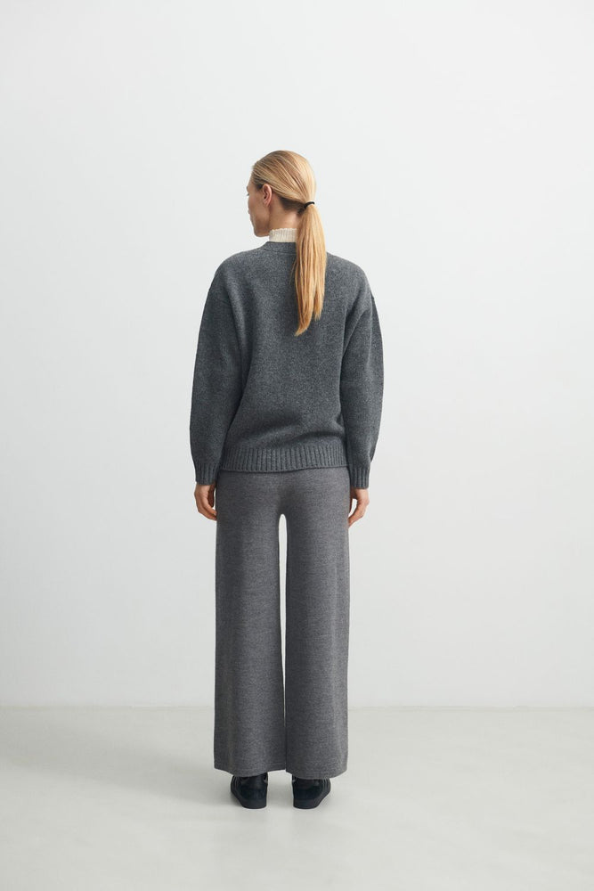 FUB Lambswool Cardigan Grey Melange