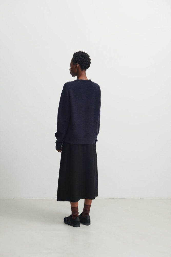 FUB Lambswool Crewneck Dark Navy