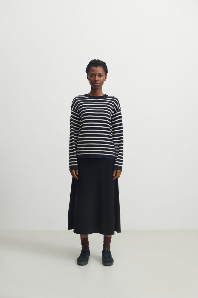 FUB Striped Blouse Dark Navy/Ecru