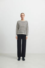 FUB Striped Blouse Ecru/Dark Navy