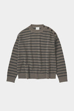 FUB Striped Crewneck Hazel/Grey Melange