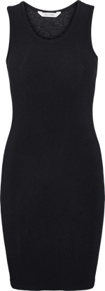 Gai + Lisva ANIS WOOL SLIP DRESS - BLACK