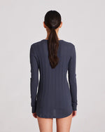 Gai + Lisva THYRA L/S COTTON TOP - AFTER MIDNIGHT