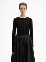 House of Dagmar Wool Lace Top Black