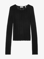 House of Dagmar Wool Lace Top Black