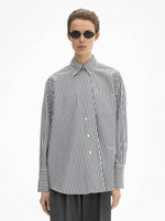 House of Dagmar Asymmetric Shirt Black White