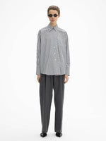 House of Dagmar Asymmetric Shirt Black White