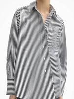 House of Dagmar Asymmetric Shirt Black White