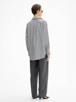 House of Dagmar Asymmetric Shirt Black White