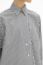 House of Dagmar Asymmetric Shirt Black White