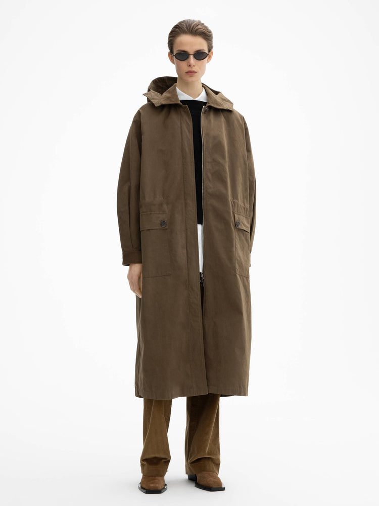 House of Dagmar Oversized Parka Cardamom Brown