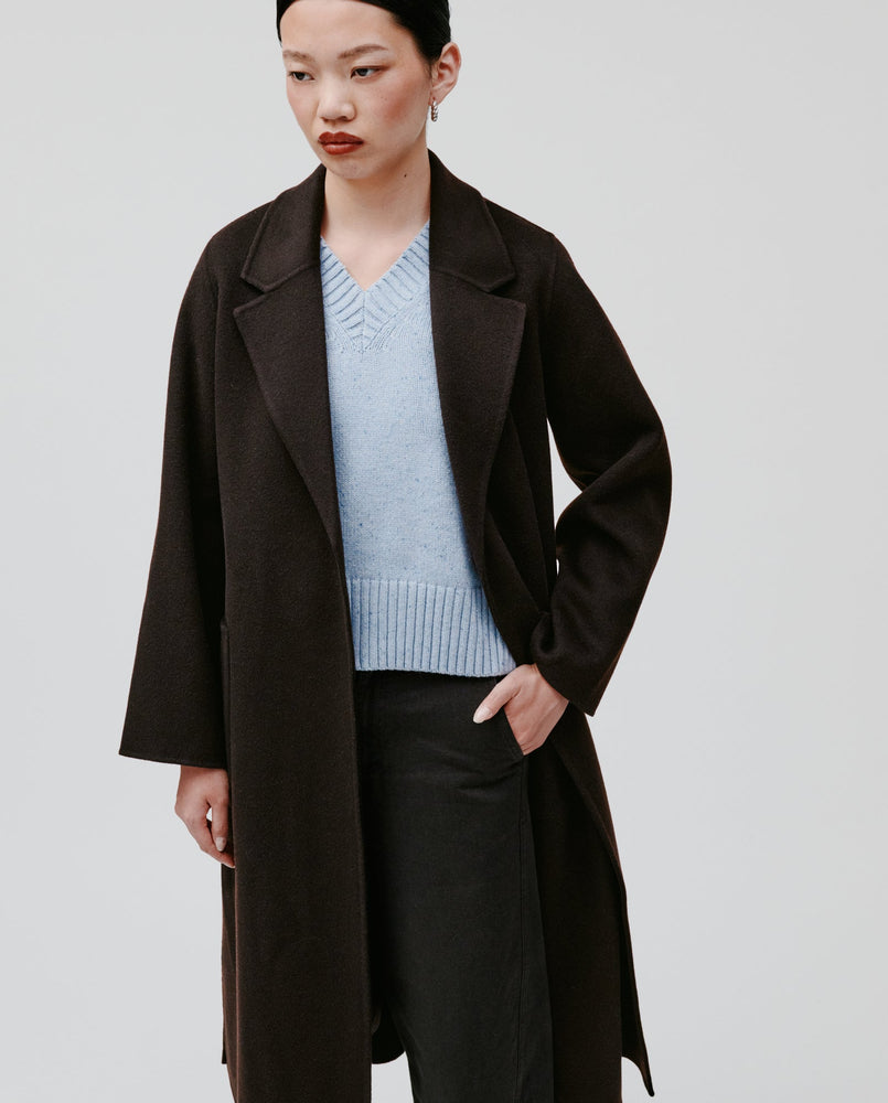 IVY OAK - Celia double face coat - Dark brown