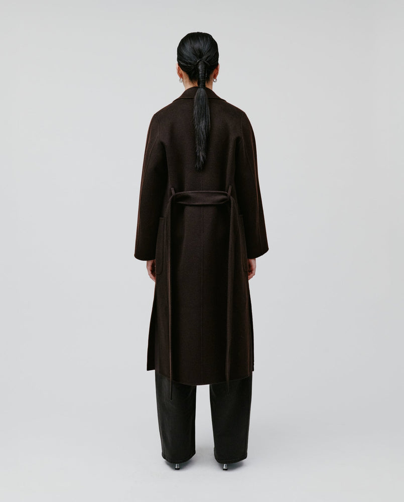 IVY OAK - Celia double face coat - Dark brown