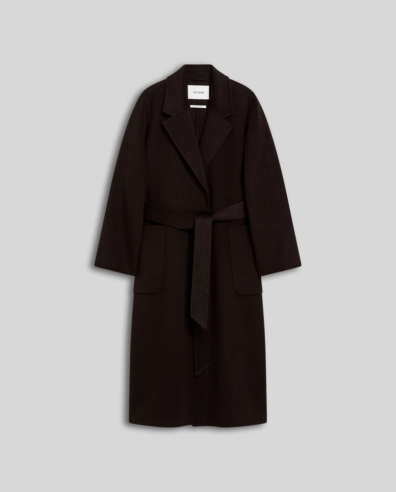 IVY OAK - Celia double face coat - Dark brown