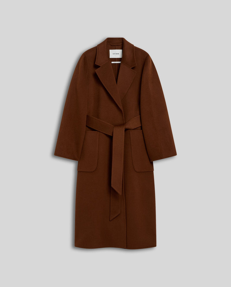 IVY OAK - Celia double face coat - Rusty brown
