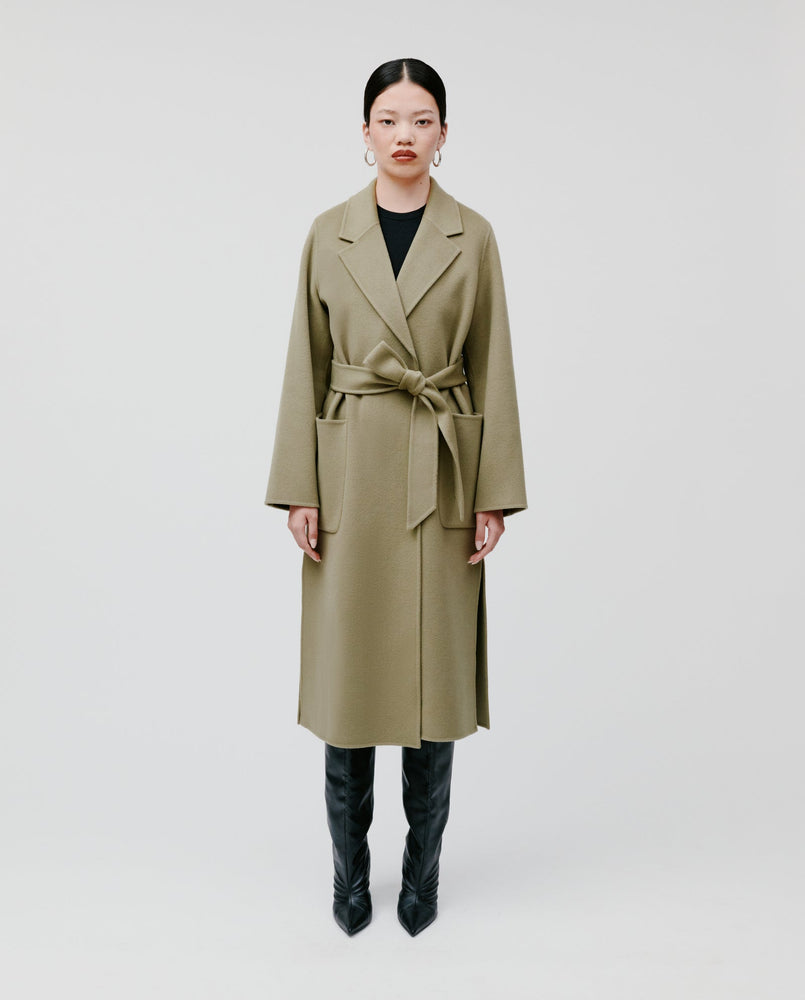 IVY OAK - Celia double face coat - Sage green