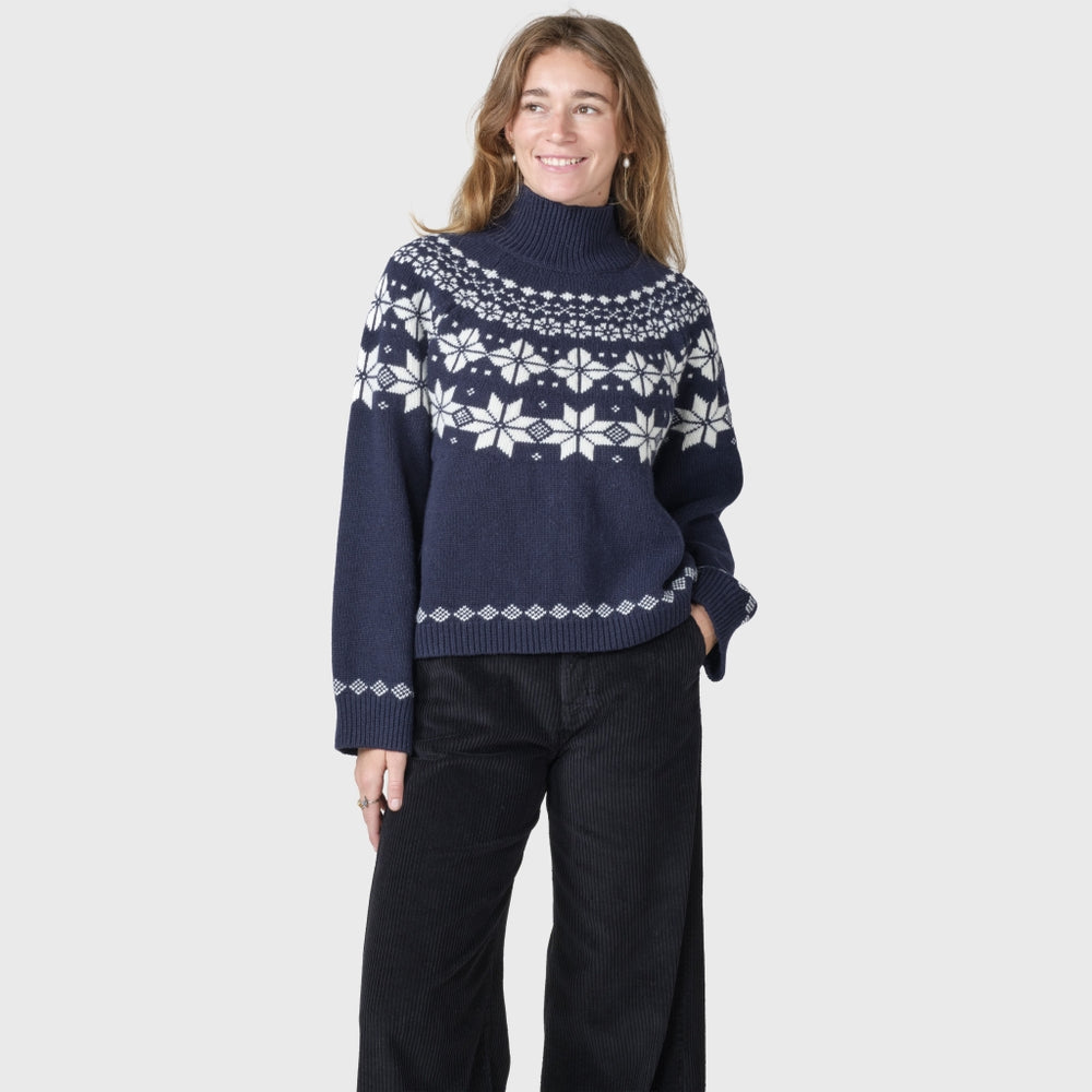 Klitmøller Collective Claire knit - Navy/cream