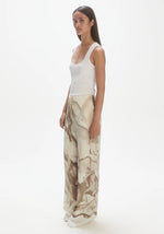 Les Coyotes de Paris Fluid trousers crushed paper print