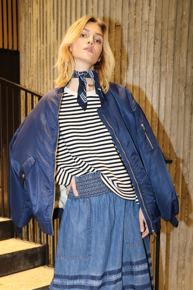 Lollys Laundry LILA bomber jacket - Dark navy
