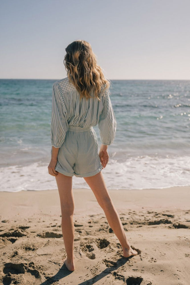 Louise Misha Jeannali Blouse Blue Stripes