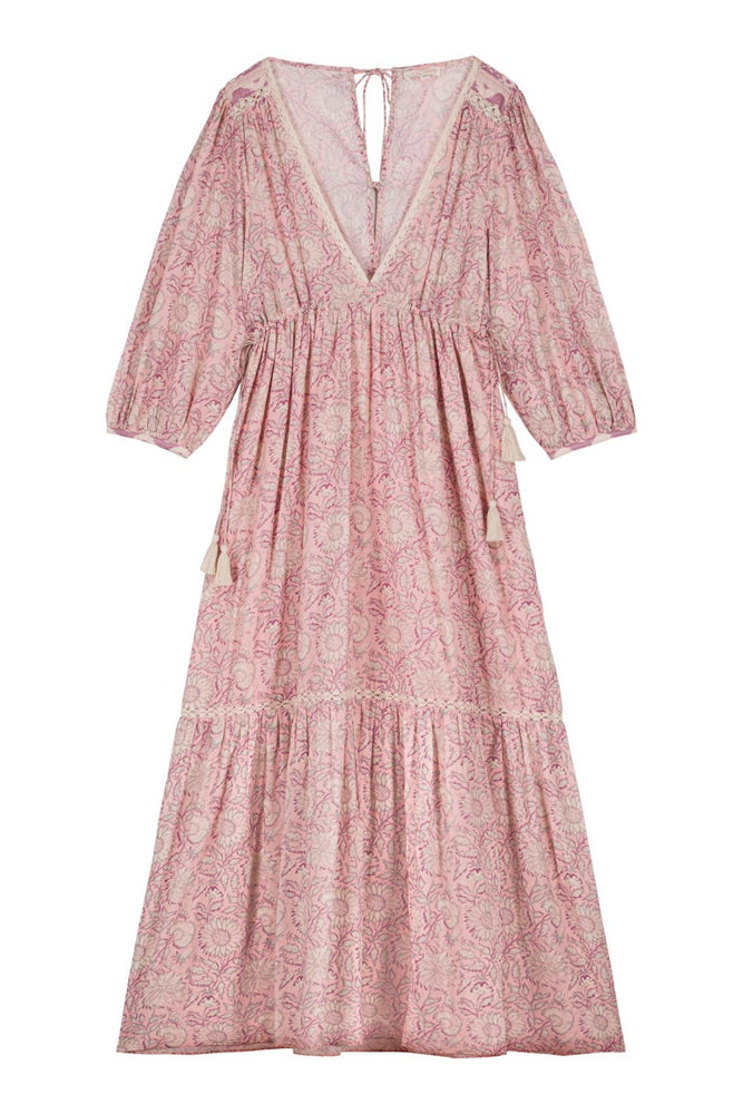 Louise Misha Bali Dress Pink Daisy Garden