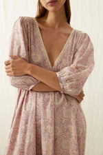 Louise Misha Bali Dress Pink Daisy Garden