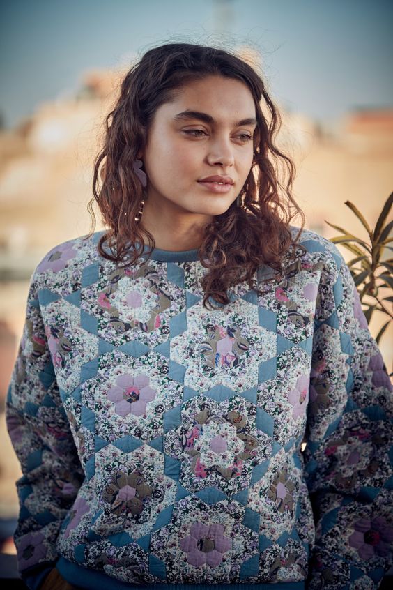 Louise Misha Petra Sweatshirt Multico Flower Patch