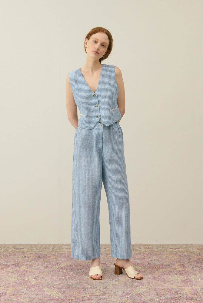 Louise Misha Abuela pants - Blue onda stripes