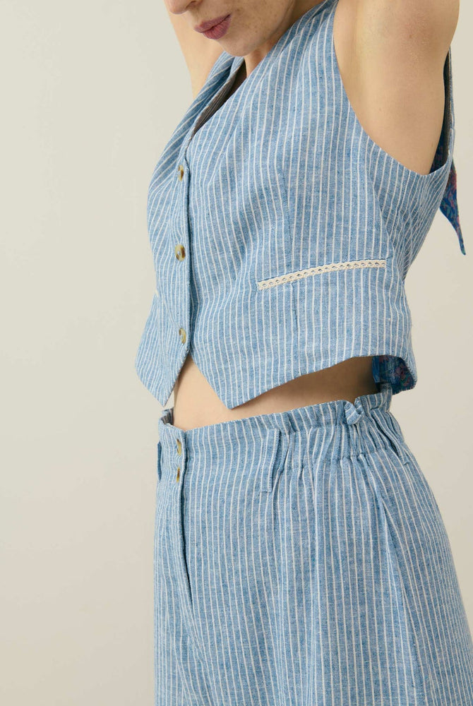 Louise Misha Abuela pants - Blue onda stripes