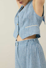 Louise Misha Abuela pants - Blue onda stripes
