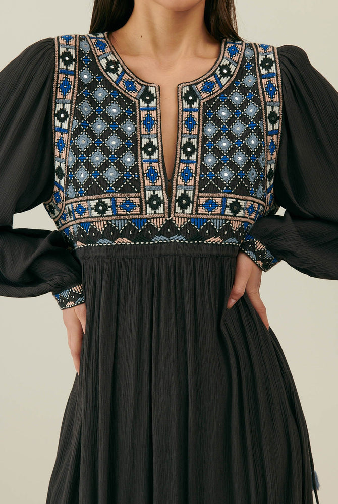 Louise Misha GABRIELLA DRESS Charcoal
