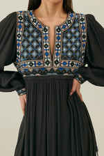 Louise Misha GABRIELLA DRESS Charcoal