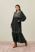 Louise Misha GABRIELLA DRESS Charcoal