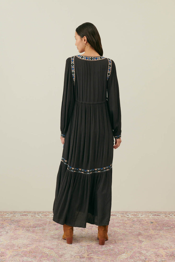 Louise Misha GABRIELLA DRESS Charcoal