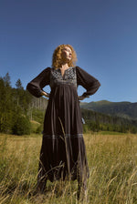 Louise Misha GABRIELLA DRESS Charcoal