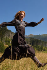 Louise Misha GABRIELLA DRESS Charcoal