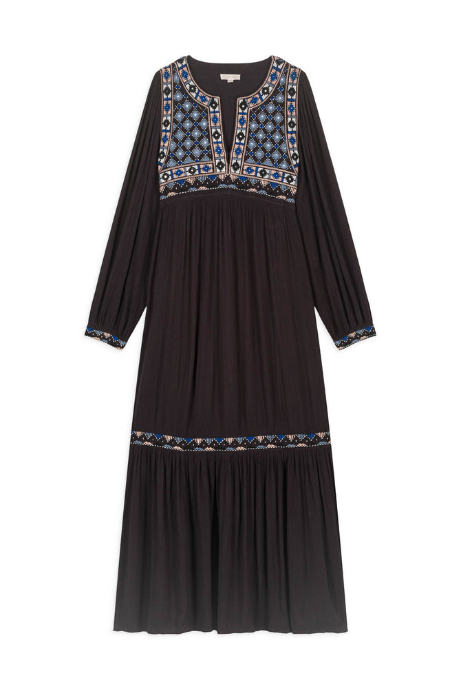 Louise Misha GABRIELLA DRESS Charcoal
