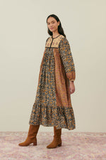 Louise Misha GYPSIA DRESS Honey-Charcoal Poem