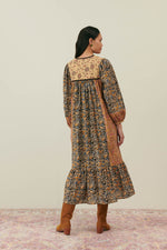 Louise Misha GYPSIA DRESS Honey-Charcoal Poem