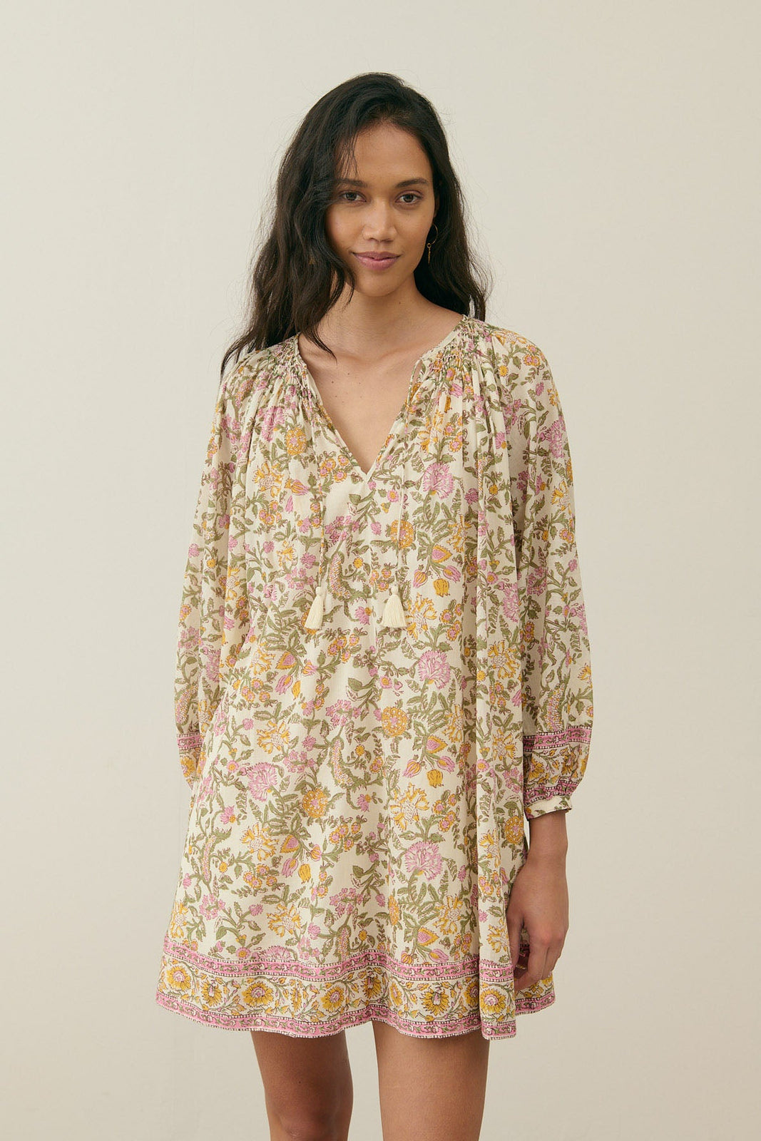Louise Misha Janice dress - Cream mimosa spring – Peony Rouge