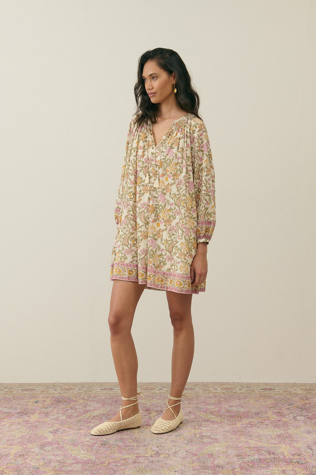 Louise Misha Janice dress - Cream mimosa spring – Peony Rouge