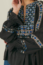 Louise Misha MARIELLA BLOUSE Charcoal