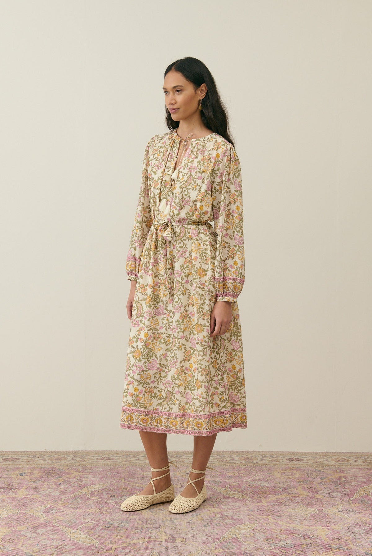 Louise Misha Martina dress - Cream mimosa spring – Peony Rouge